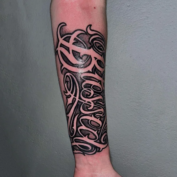 Blessed forearm tattoo 1