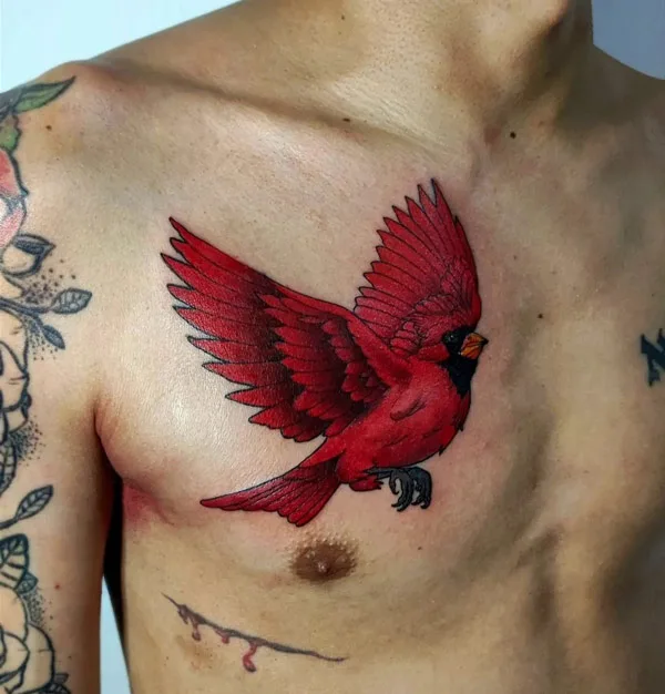 Cardinal Chest Tattoo