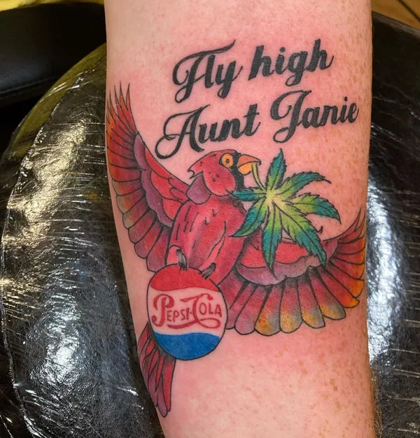 Cardinal Weed Tattoo
