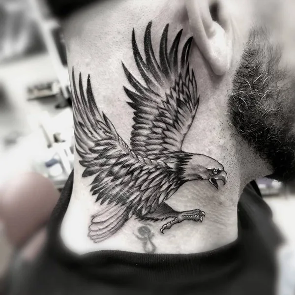 Eagle Neck Tattoo 1