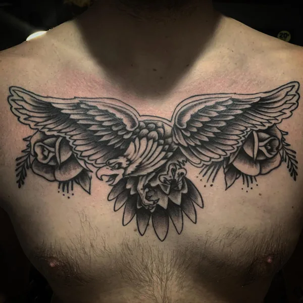 Eagle Tattoo on the Chest 1