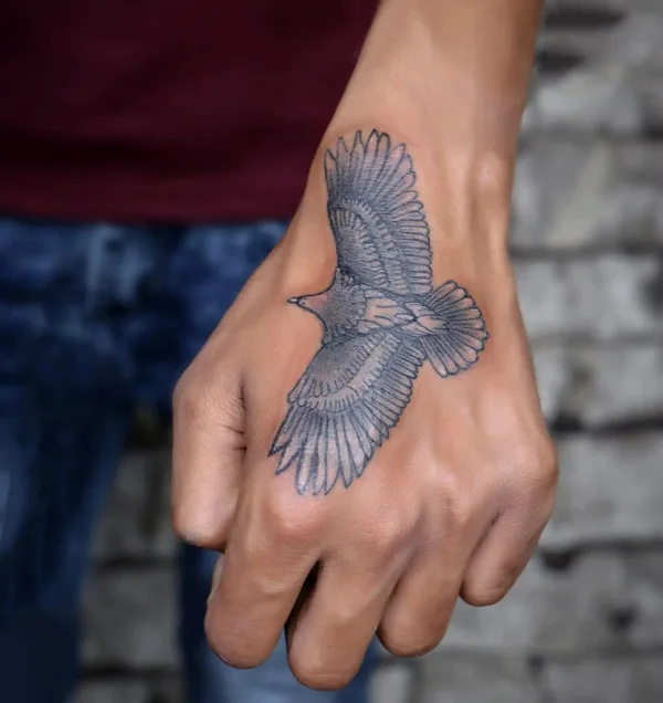 Eagle Tattoo on the Hand 1