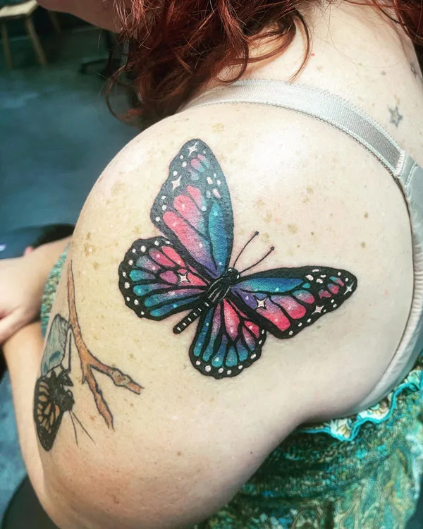 Galaxy Butterfly Tattoo 1