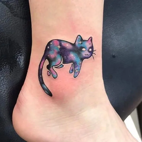 Galaxy Cat Tattoo 2