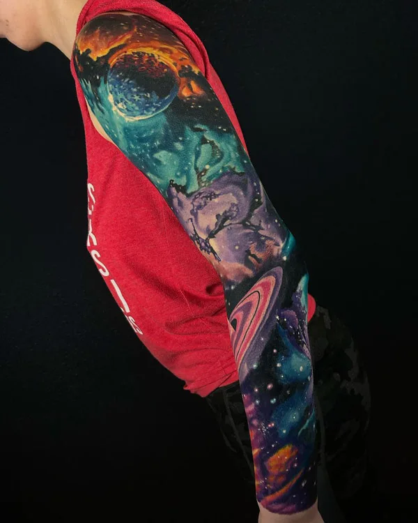 Galaxy Tattoo On The Sleeve 2