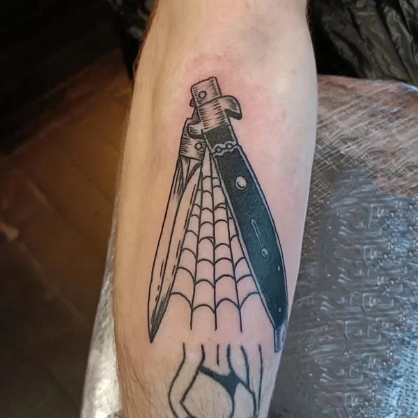 Gothic dagger tattoo 2