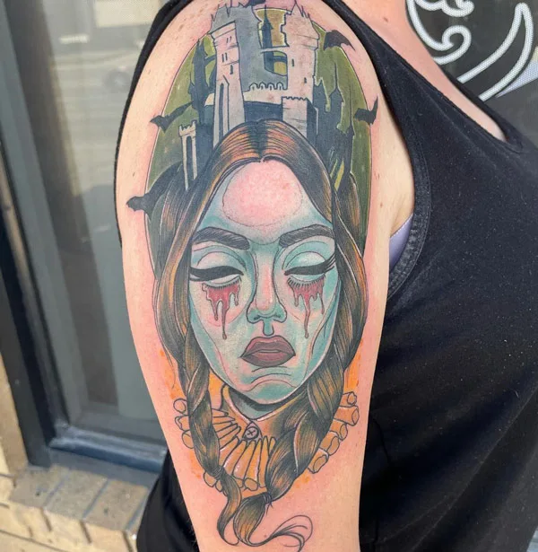 Gothic girl tattoo