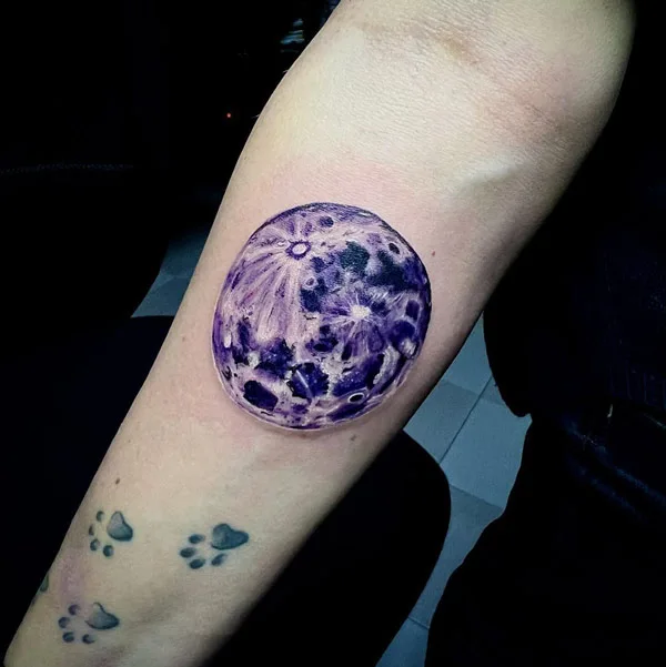 Gothic moon tattoo 2