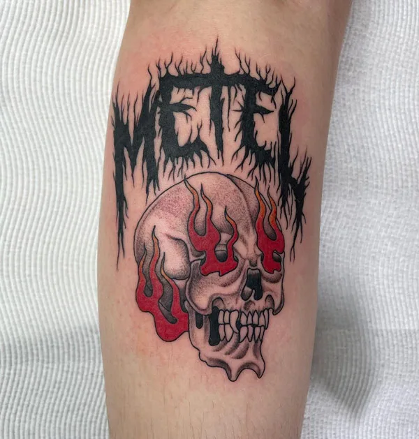 Gothic skull tattoo
