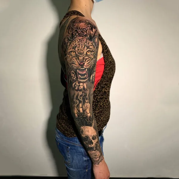 Gothic sleeve tattoo