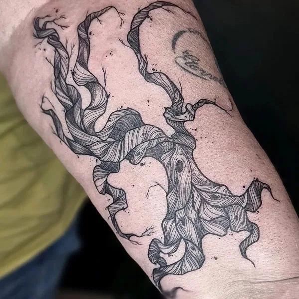 Gothic tree tattoo