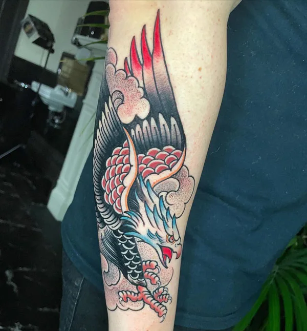 Japanese Eagle Tattoo