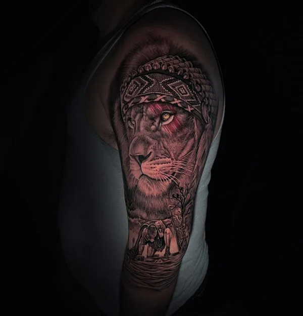 Lion Warrior Tattoo