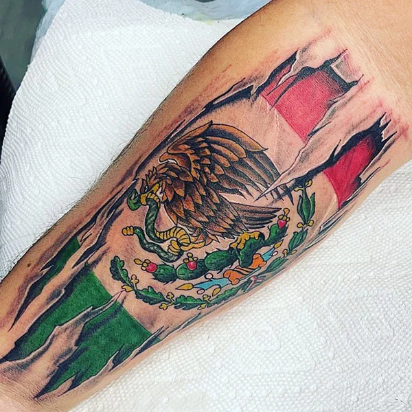 Mexican Eagle Tattoo 1