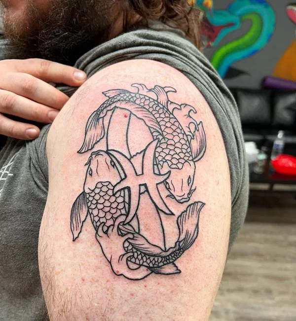 Pisces koi fish tattoo