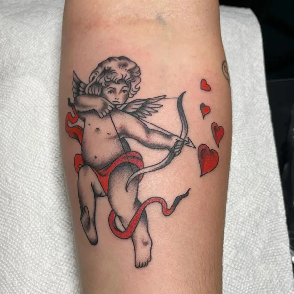 Traditional Cupid Tattoo 3