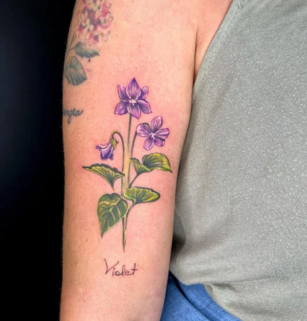 Violet Tattoo on Arm