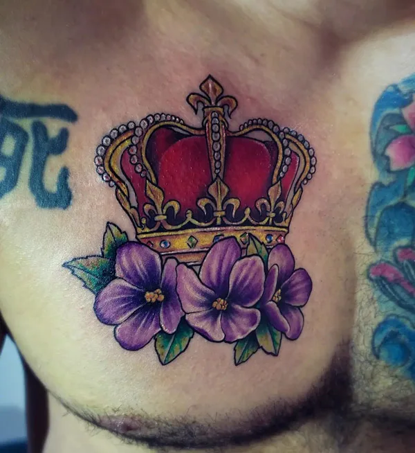 Violet and Crown Tattoo