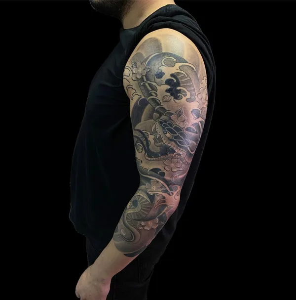 Yakuza sleeve tattoo