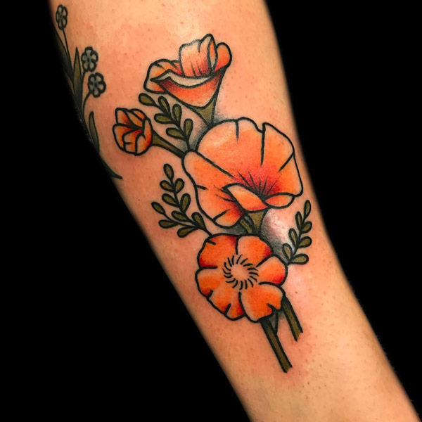CBS California Poppy Tattoo (#T20103) – Store – The Plant Foundry