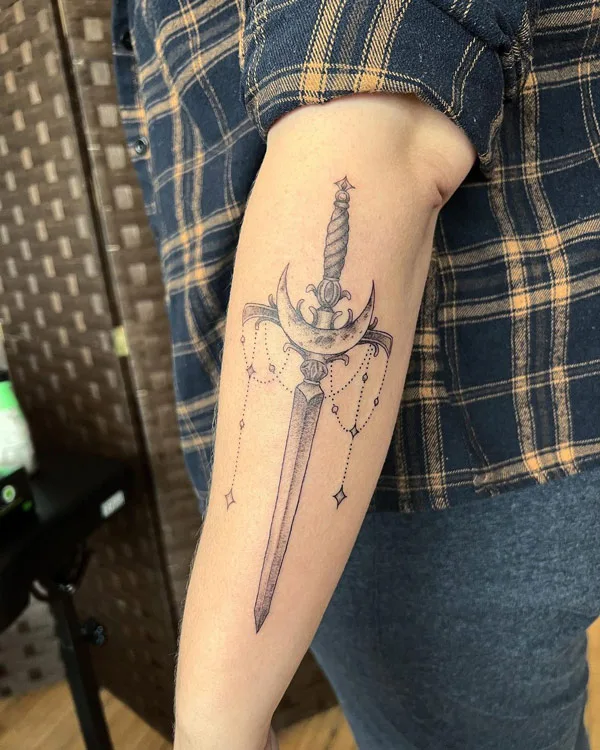 Dagger Forearm Tattoo