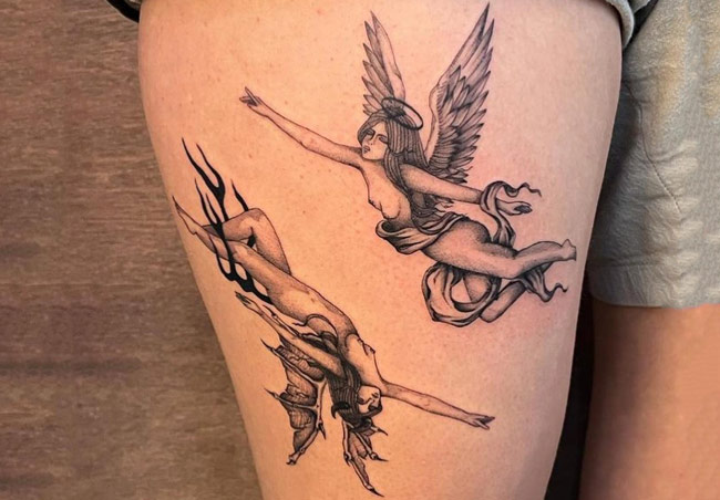 Difference Between Angel and Demon Tattoos