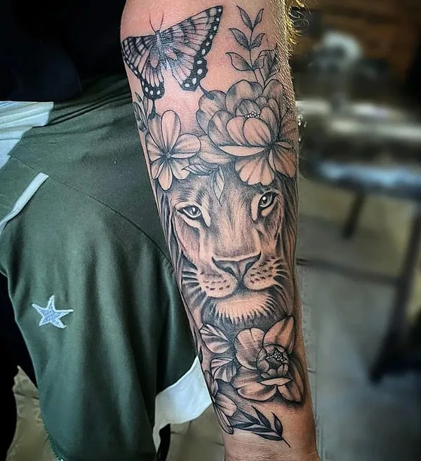 Forearm Lion Tattoo 2