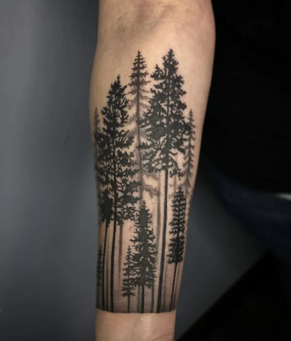 Forest Forearm Tattoo