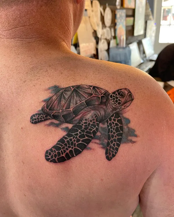 Hawaiian Sea Turtle Tattoo