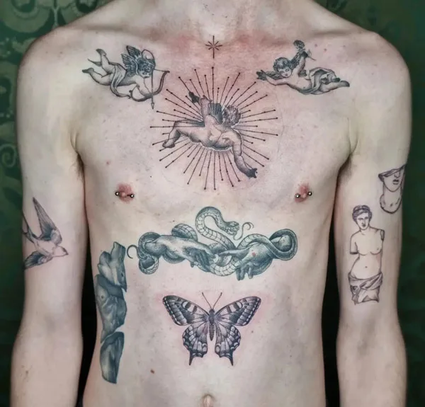 Icarus Patchwork Tattoo