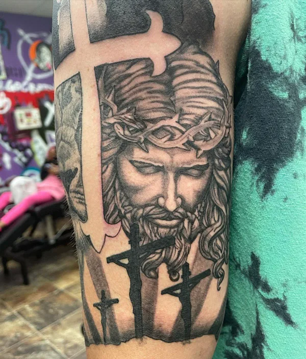Jesus 3 Cross Tattoo 1