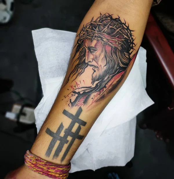 Jesus 3 Cross Tattoo 3