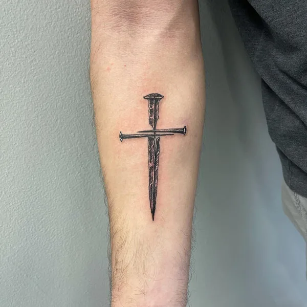 Nail Cross Tattoo 1