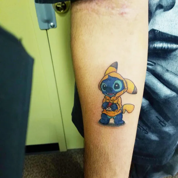 Pikachu Stitch Tattoo