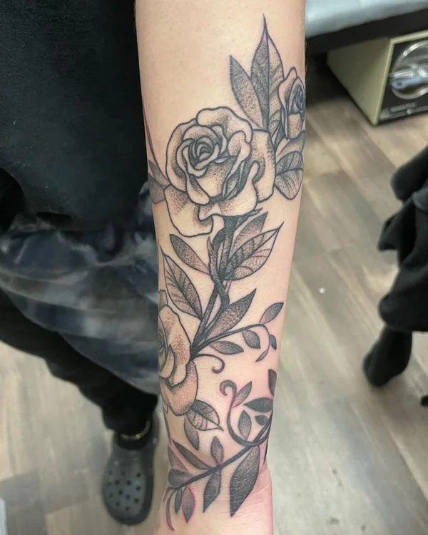 Rose Vine Tattoo 2