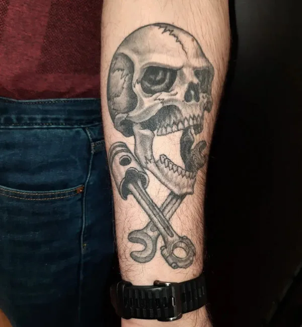 Skull Forearm Tattoo 2