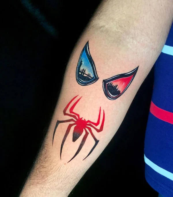 Spiderman Eyes Tattoo