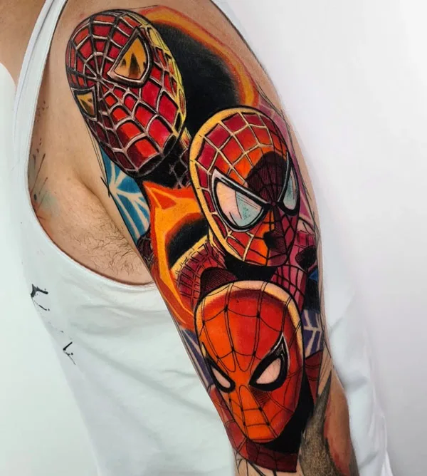Spiderman Sleeve Tattoo 2