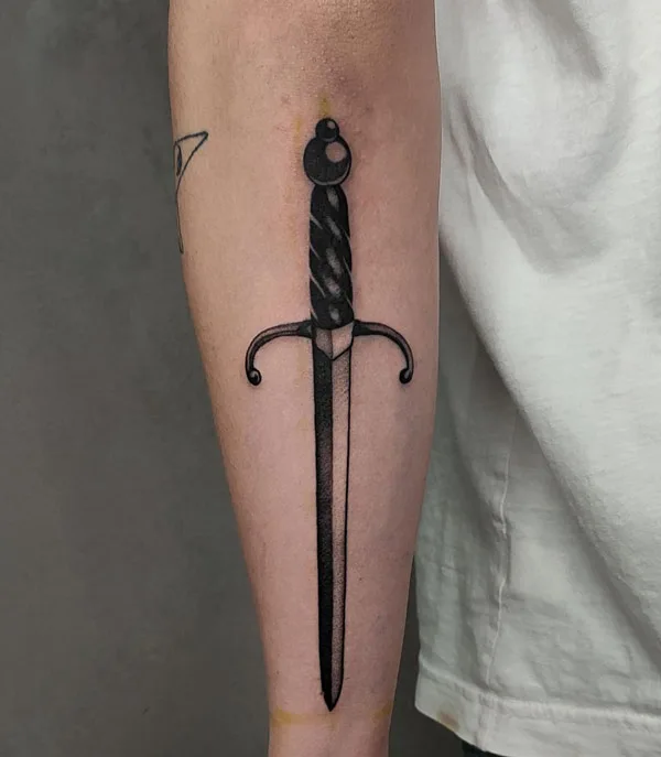 Sword Tattoo on Forearm 1