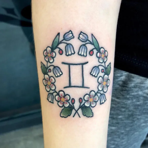 Traditional May Birth Flower Tattoo
