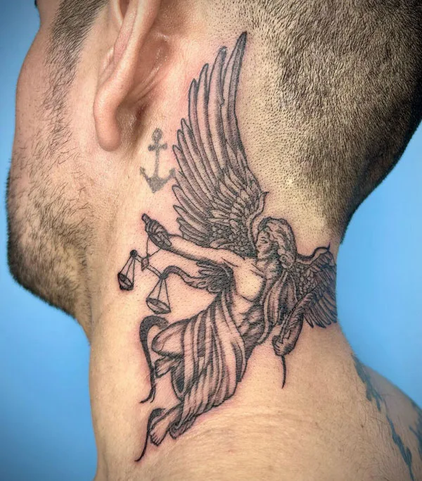 Angel Neck Tattoo