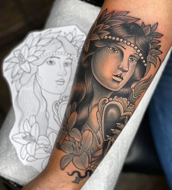 Aphrodite Goddess Tattoo 1