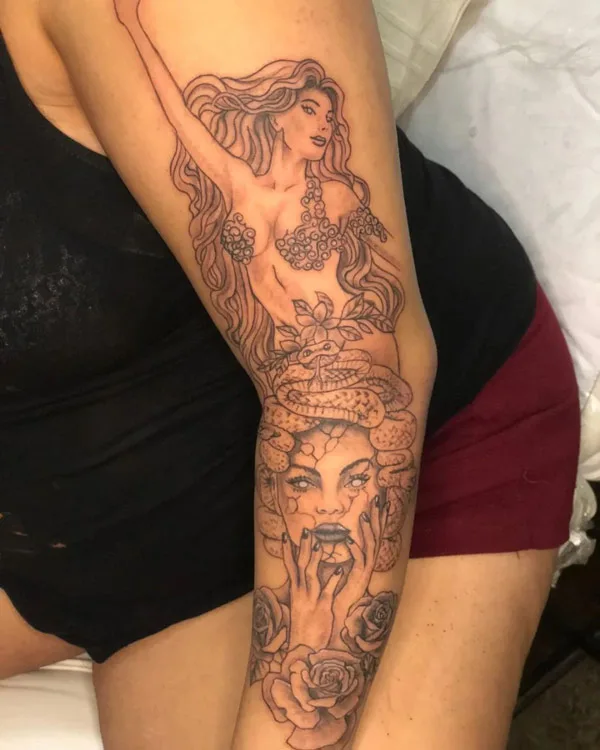 Aphrodite and Medusa Tattoo