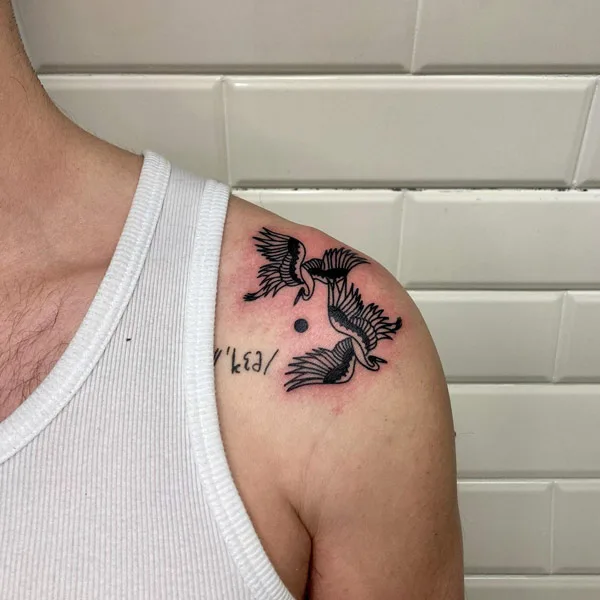 Birds on Shoulder Tattoo 1