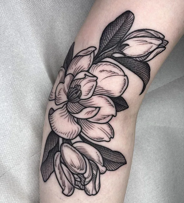 Black Magnolia Tattoo 2