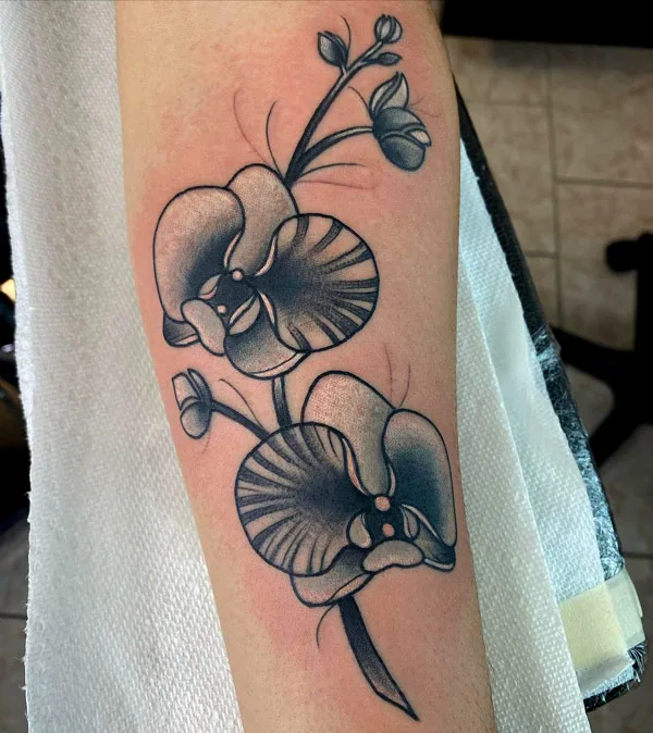 Black Orchid Tattoo 1