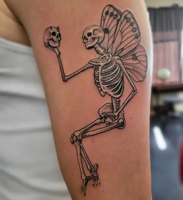 Butterfly Skeleton Tattoo 2