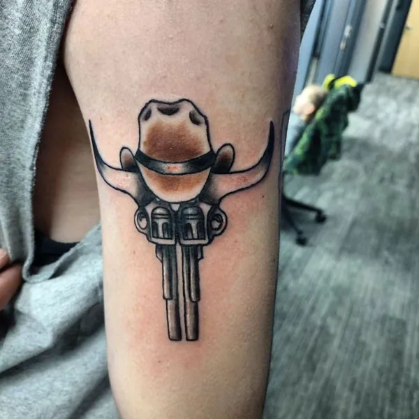 Cowboy Revolver Tattoo 1