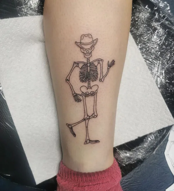Cowboy Skeleton Tattoo 1