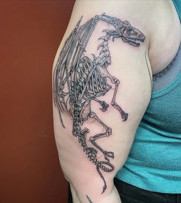 Dragon Skeleton Tattoo